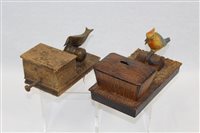 Lot 2777 - Two 1930s decorative bird cigarette dispensers