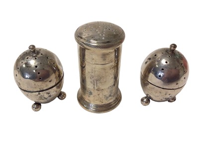 Lot 224 - Selection of Victorian and later silver pepper pots  (various dates and makers)