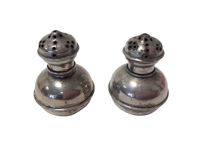 Lot 224 - Selection of Victorian and later silver pepper pots  (various dates and makers)