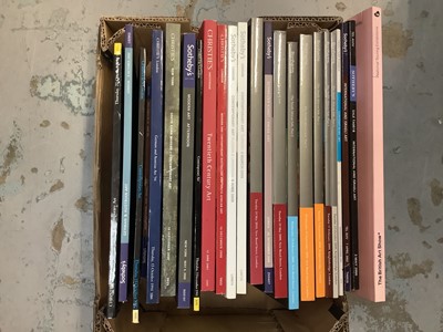 Lot 125 - Box of Sotheby's and Christie's 20th century art catalogues for South African, Russian, Turkish, Greek, Israeli, Swiss, German and Austrian auctions