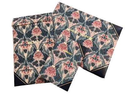 Lot 337 - 1970s Liberty of London fabric covered books: Address and Telephone book, Address book and memo pad cover