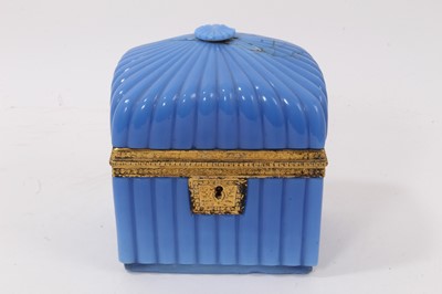 Lot 751 - Early 19th century Bohemian lobed and gilt mounted casket