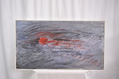 Lot 936 - Elinor Bellingham-Smith (1906-1988) oil on canvas - "Red Sun", initialled, signed and titled verso, 50cm x 91cm, framed