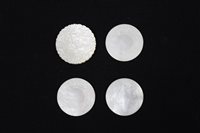 Lot 2783 - Four circular mother of pearl Chinese gaming...