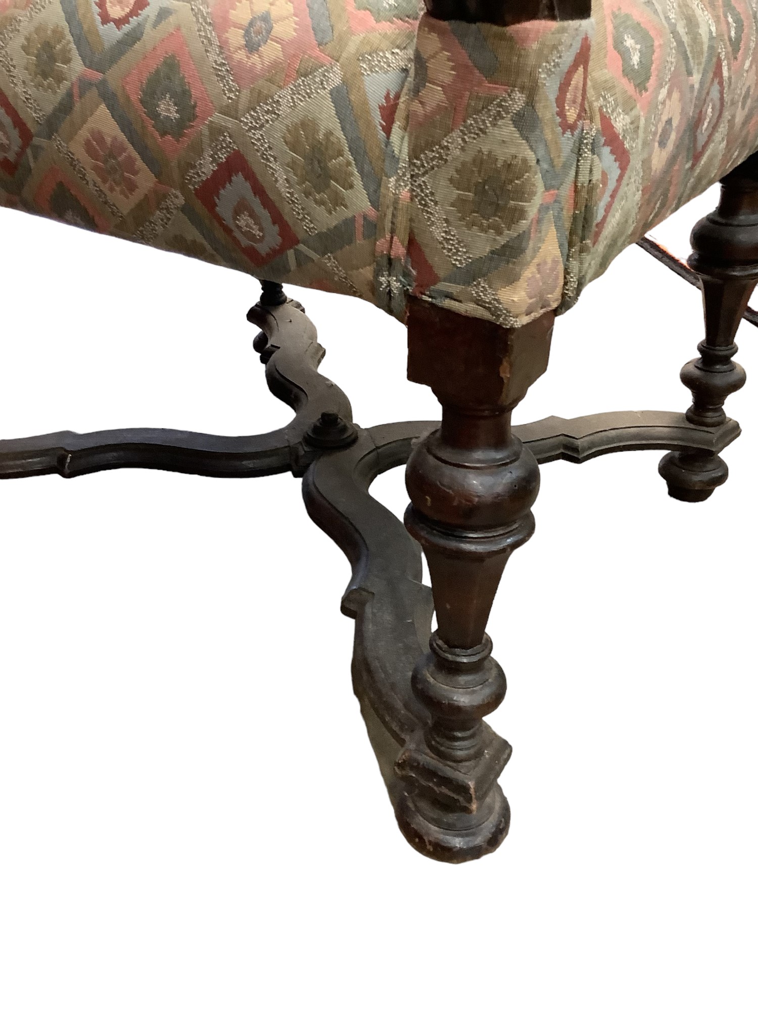 Lot 1662 - 19th century walnut Carolean style open