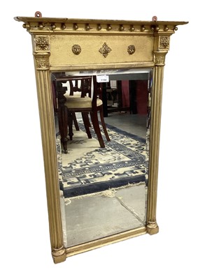 Lot 1194 - Regency gilt gesso pier mirror