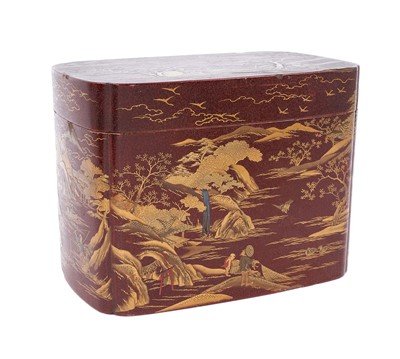 Lot 686 - Meiji period Japanese lacquer box