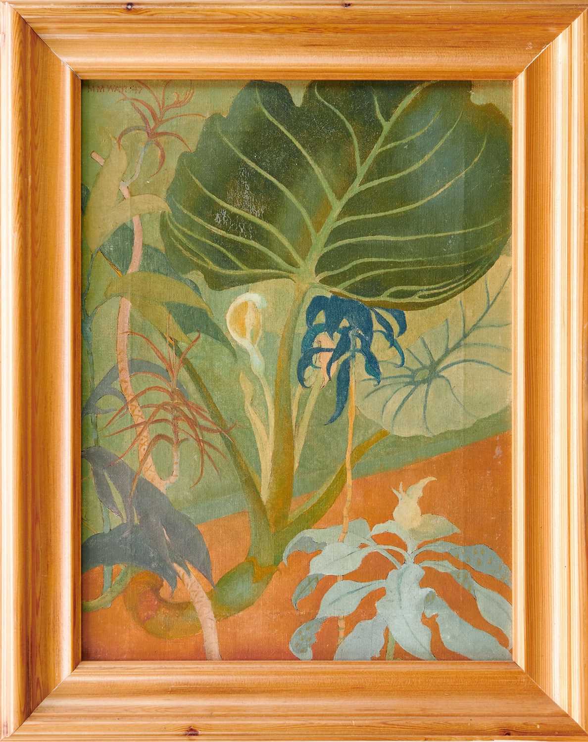 Lot 882 - *Mary Millar Watt (1924-2023) oil on canvas, In the Palm House, Kew, signed and dated '47, 41 x 31cm, framed