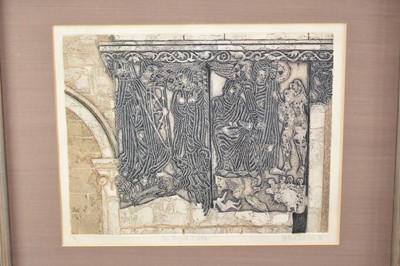 Lot 886 - *Valerie Thornton (1931-1991) aquatint, San Miguel, Estella, signed and dated '76, inscribed and numbered 50/70, 31 x 39cm, glazed frame