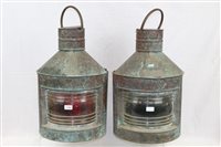 Lot 2788 - Pair of early 20th century copper ships'...