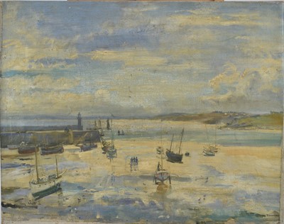 Lot 895 - Amy Watt (1900-1956) oil on canvas, Harbour, St Ives, signed, 41 x 51cm