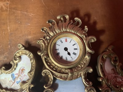 Lot 740 - Rare 19th century Viennese enamel miniature three fold screen, together with a similar vase