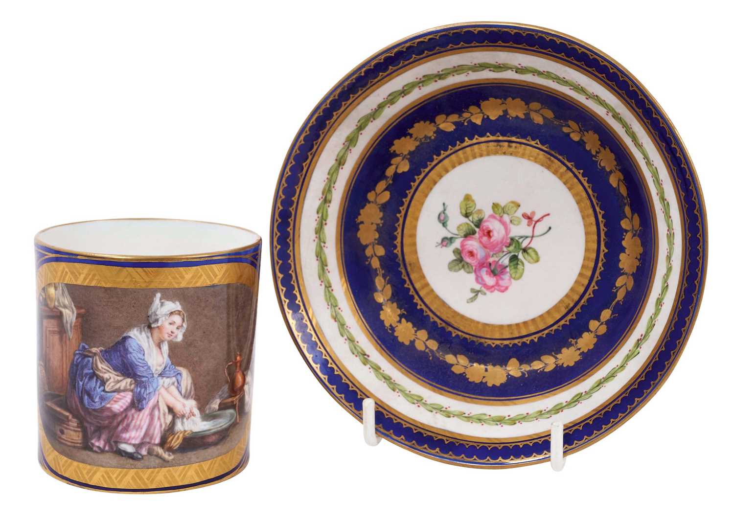 Lot 26 - Sèvres porcelain cup and saucer
