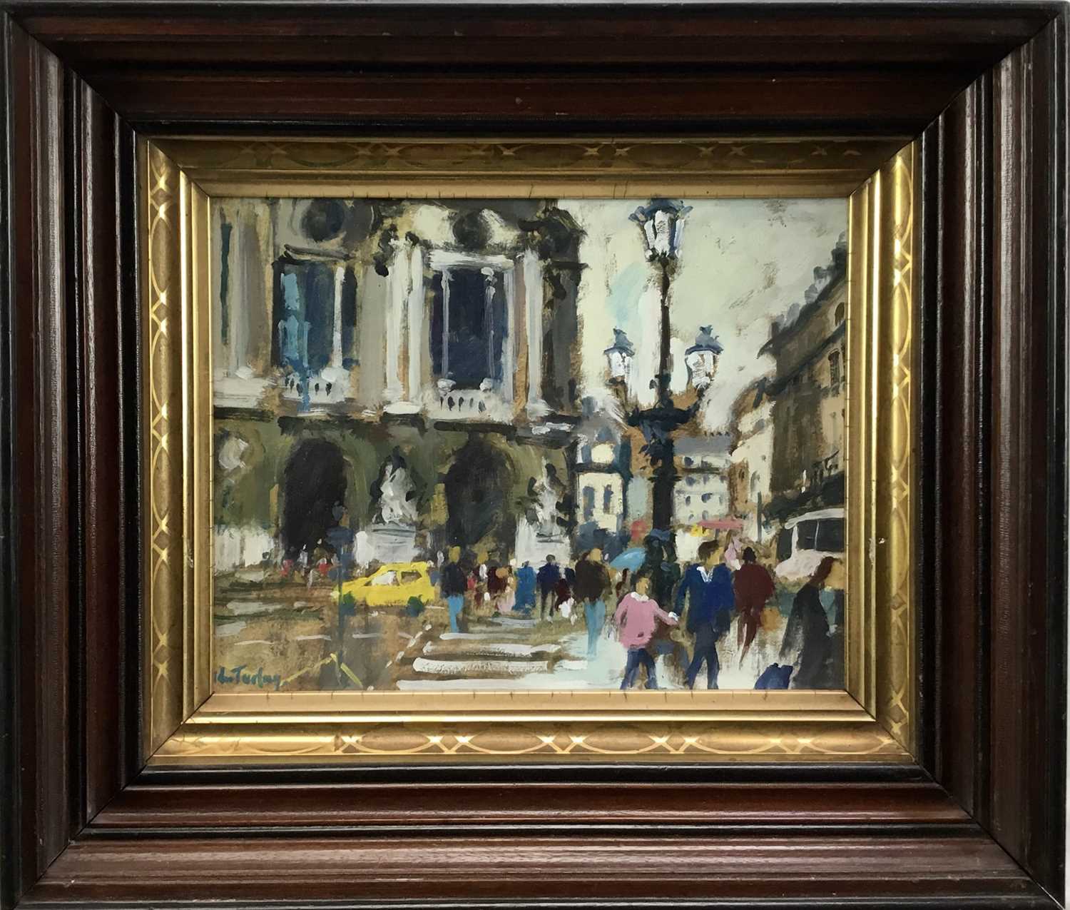 Lot 210 - John Tookey (b. 1947), oil on board, Opera House, Paris