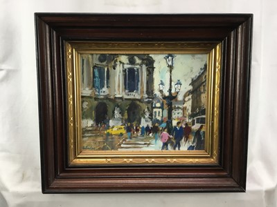 Lot 210 - John Tookey (b. 1947), oil on board, Opera House, Paris