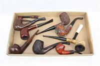 Lot 2775 - Collection of eight old pipes - including one...