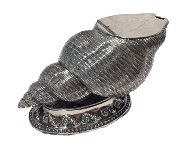 Lot 265 - Silver plated shell spoon warmer