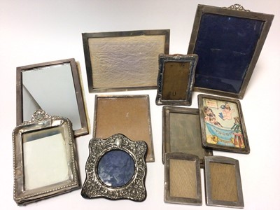 Lot 266 - Collection of 11 early 20th century silver photograph frames