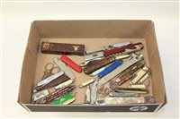 Lot 2776 - Collection of cigar cutters, penknives and...