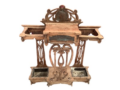 Lot 1202 - Art Nouveau oak hall stand