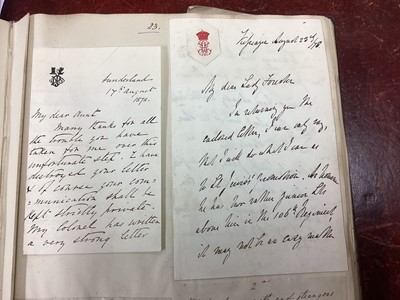 Lot 110 - Two Victorian albums of signed Royal and Society correspondence