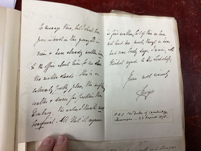 Lot 110 - Two Victorian albums of signed Royal and Society correspondence