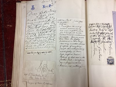 Lot 110 - Two Victorian albums of signed Royal and Society correspondence