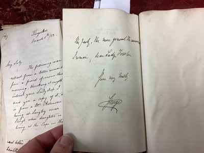 Lot 110 - Two Victorian albums of signed Royal and Society correspondence