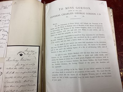 Lot 110 - Two Victorian albums of signed Royal and Society correspondence