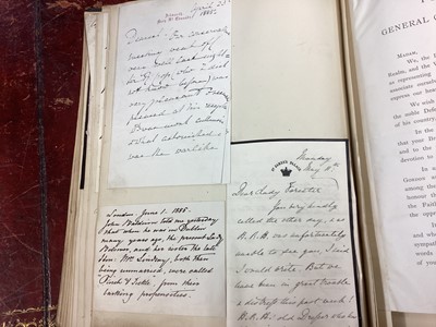 Lot 110 - Two Victorian albums of signed Royal and Society correspondence