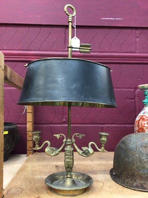 Lot 765 - Toleware painted bouillotte lamp