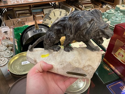 Lot 572 - Sculpture of a lion signed Columbini