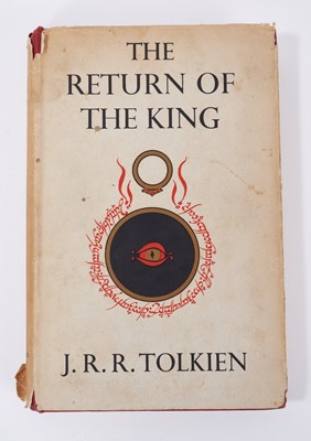 Lot 750 - J. R. R. Tolkien first edition - 'The Return of the King,' signature mark '4' to page 49, together with The Fellowship of the Ring, 1955 fourth impression