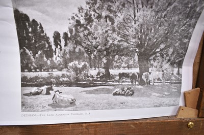 Lot 805 - Algernon Mayow Talmage (1871-1939) oil on canvas - Cattle grazing beside the Stour at Dedham, signed and dated 1926, 77cm x 102cm, in gilt frame