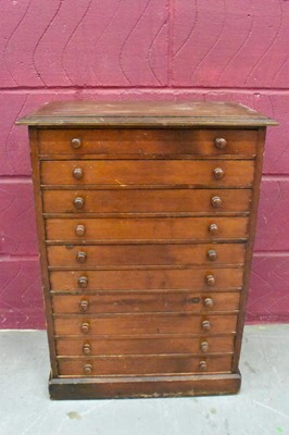 Lot 1610 - 19th century mahogany floor standing collector’s cabinet