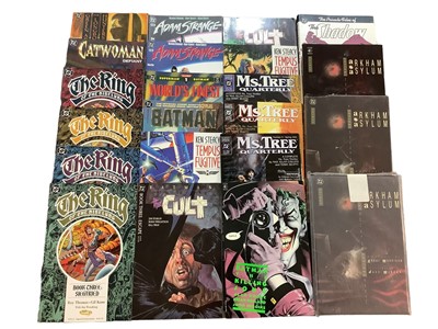 Lot 230 - Twenty one DC Comics Graphic Novels to include three (1989) Batman Arkham Asylum, The Private Files Of The Shadow, First Print of Batman "The Killing Joke", Green Arrow The Longbow Hunters