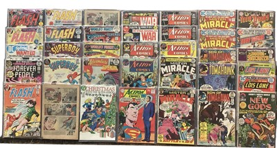 Lot 228 - Selection of mostly (1970's) DC Comics to include Mister Miracle, Action Comics, The Flash, and others. Approximately 36 comics