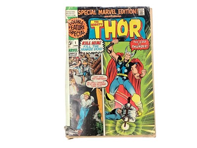 Lot 225 - Marvel Comics The Mighty Thor (1970's). Small group of Thor comics to include #175, #176, #182, #183 (Battle of Thor and Dr Doom), #185, #186 ("defeated by the Goddess of Death) and special Marvel...