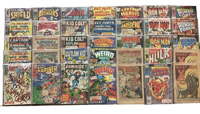 Lot 224 - Selection of Marvel Comics mostly 1960's and 1970's. To include Nick Fury agent of Shield #1 (1968), Captain America, The Avengers, Iron Man, Daredevil and others. Approximately 35 comics.