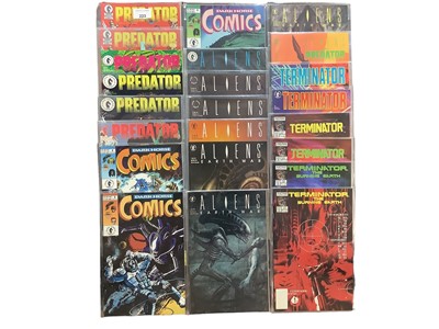 Lot 223 - Dark Horse Comics (1989) Predator #1-4 (Duplicates on #1 #3), Dark Horse Comics (1992) #3 #4 #5, Aliens #1 #3 #3 #4, (1990) Aliens #1 #2 #3 together with a selection of Dark Horse The Terminator co...