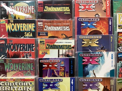 Lot 713 - Marvel Comics the Wolverine saga 1 - 4 (1989). Together with a small group of other Marvel Comics to include Doom, Elf Quest, Ultimate X Men, Captain Britain paperback by Davis & Delano and others....