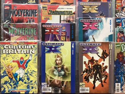 Lot 713 - Marvel Comics the Wolverine saga 1 - 4 (1989). Together with a small group of other Marvel Comics to include Doom, Elf Quest, Ultimate X Men, Captain Britain paperback by Davis & Delano and others....