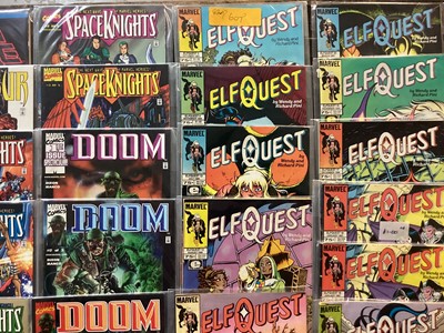 Lot 713 - Marvel Comics the Wolverine saga 1 - 4 (1989). Together with a small group of other Marvel Comics to include Doom, Elf Quest, Ultimate X Men, Captain Britain paperback by Davis & Delano and others....