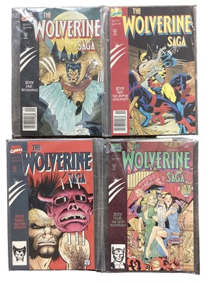 Lot 713 - Marvel Comics the Wolverine saga 1 - 4 (1989). Together with a small group of other Marvel Comics to include Doom, Elf Quest, Ultimate X Men, Captain Britain paperback by Davis & Delano and others....