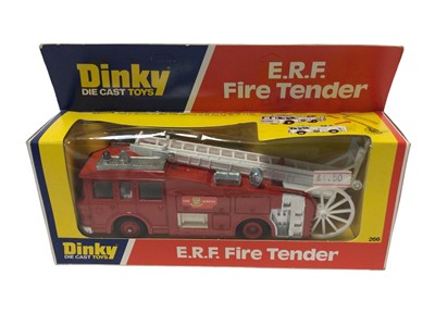 Lot 9 - Dinky ERF Fire Tender No.266, Merryweather Marquis Fire Tender No.285, Airport Fire Rescue Tender No.263, all boxed