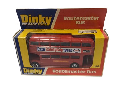 Lot 10 - Dinky Rover 3500 Police No.264 (figure broken), Police Land Rover No.277, Police Range Rover No.254, Bedford Royal Mail Van No.410 & Routemaster Bus No.289, all boxed (5)