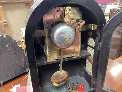 Lot 606 - Regency bracket clock by Ellicott, 17 Sweetings Alley, London, in brass inlaid ebonized case, on ebony bracket