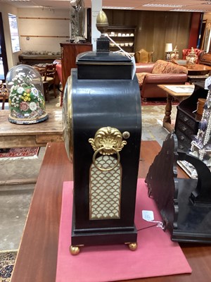 Lot 606 - Regency bracket clock by Ellicott, 17 Sweetings Alley, London, in brass inlaid ebonized case, on ebony bracket
