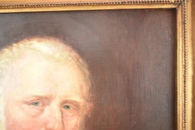 Lot 204 - English School, early 19th century, oil on canvas - portrait of Dr Richard Duncan Mackintosh MD, first senior physician of Essex County Hospital 1820, 62cm x 52cm, in gilt frame