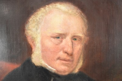 Lot 204 - English School, early 19th century, oil on canvas - portrait of Dr Richard Duncan Mackintosh MD, first senior physician of Essex County Hospital 1820, 62cm x 52cm, in gilt frame